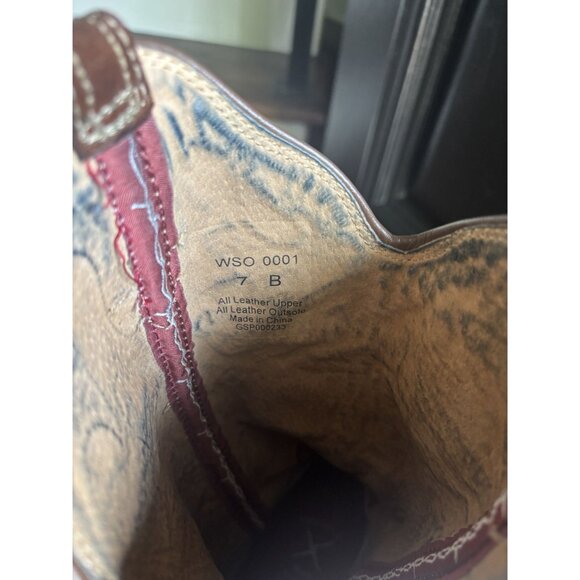 Twisted X Western Brown Python Inlay Leather Boots Women's size 7 - Picture 6 of 7